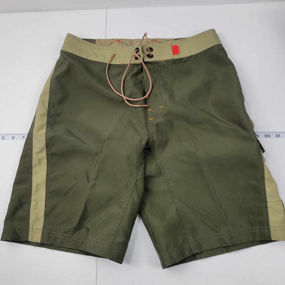 The North Face Olive Green and Khaki Men's Board Shorts